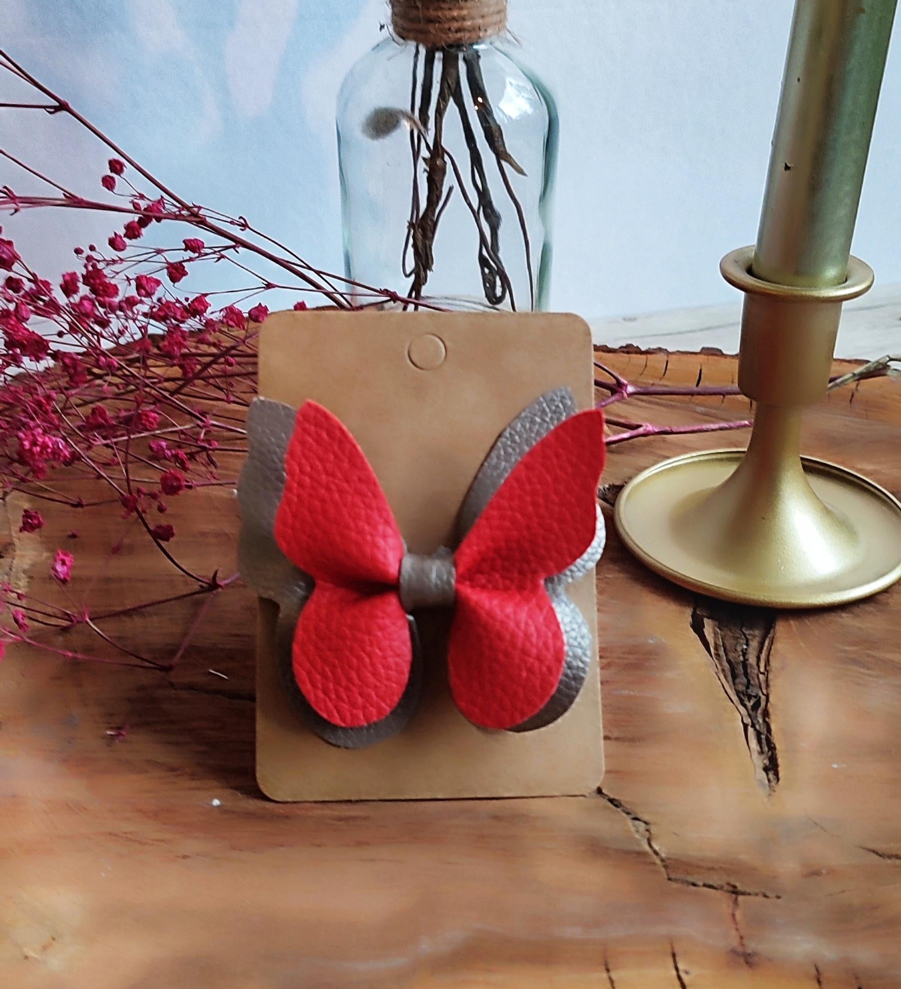 "Reverie" faux butterfly barrette
