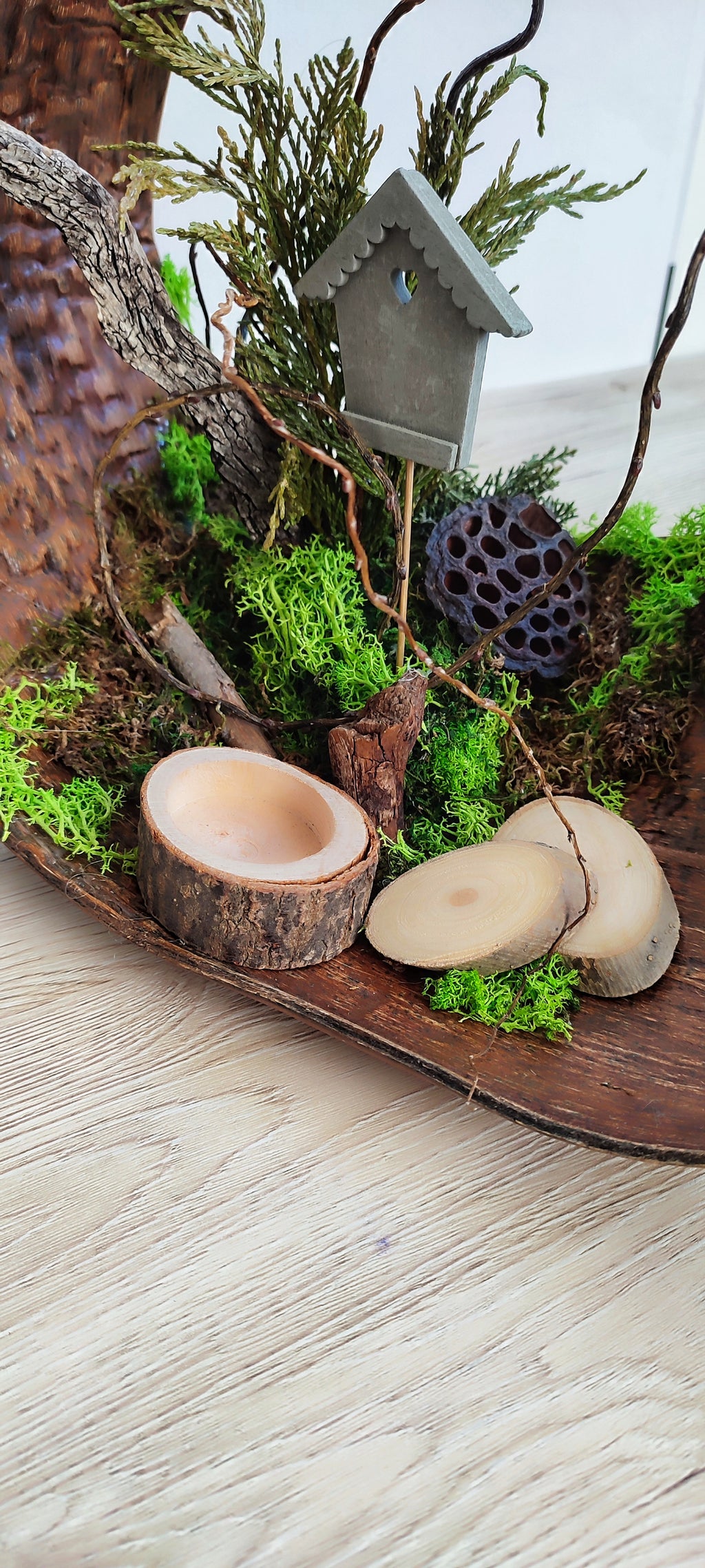 Decoración de hoja de coco natural "Essence"