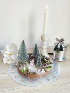 Scène de Noël miniature sur bois "Light"