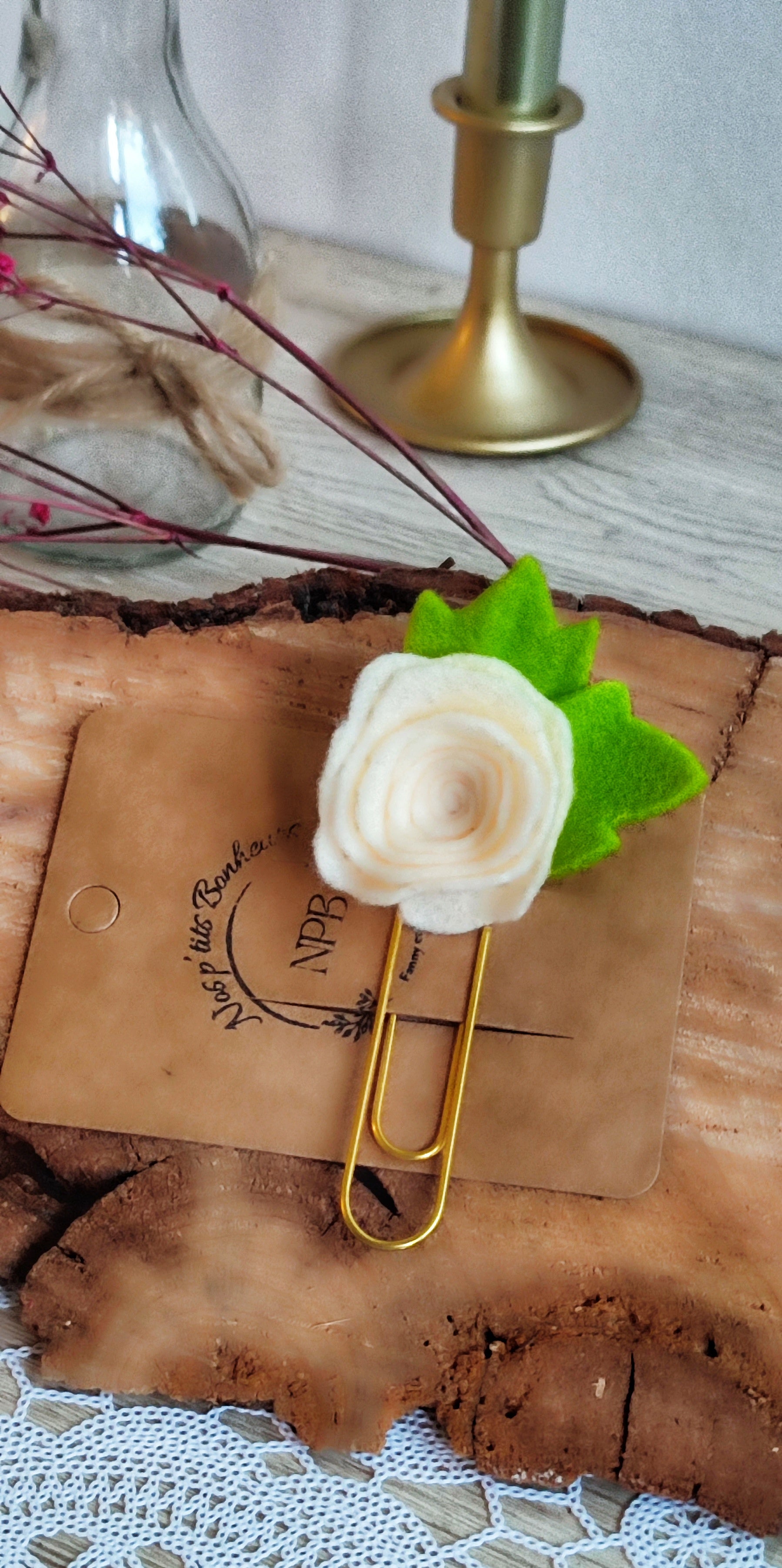 Marcapáginas de flores “Rosa”