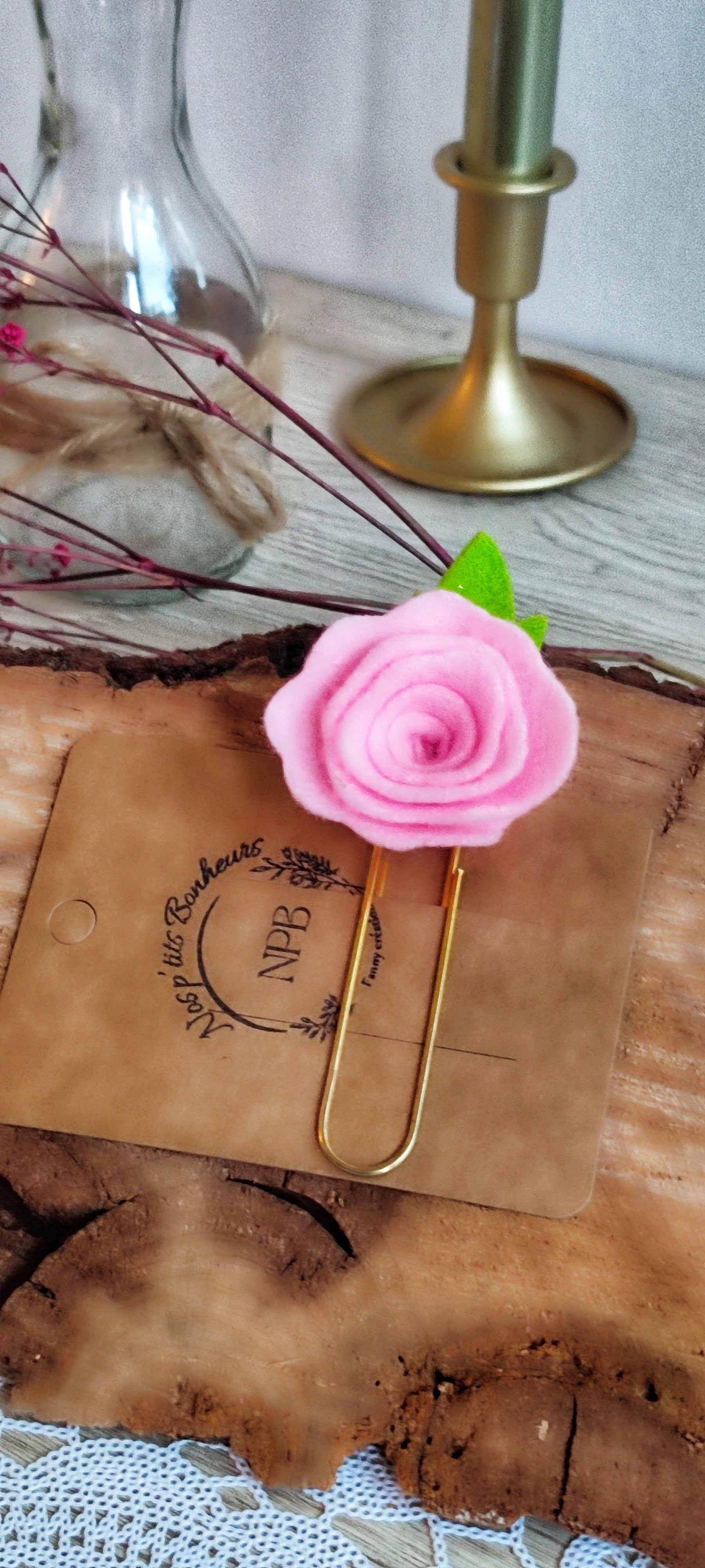 Marcapáginas de flores “Rosa”