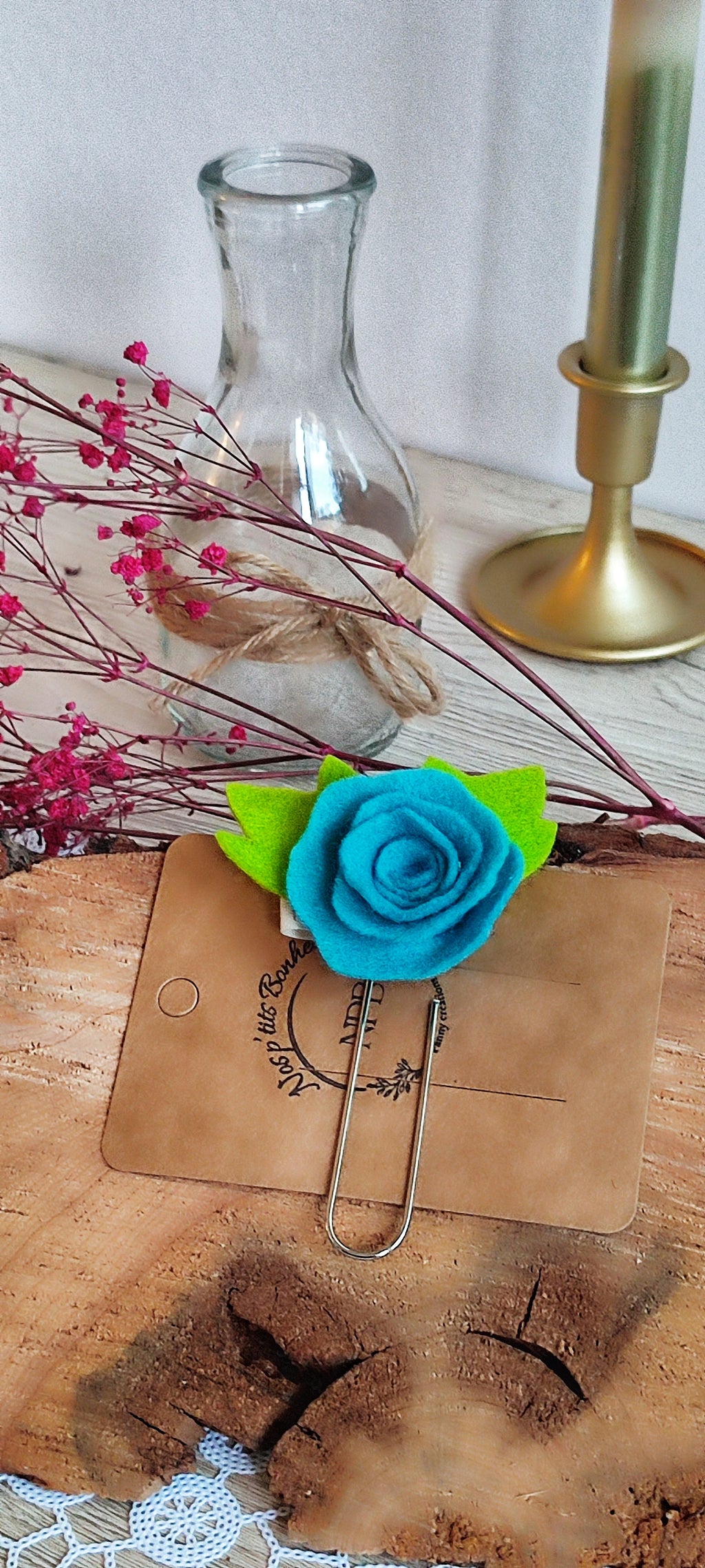 Marcapáginas de flores “Rosa”
