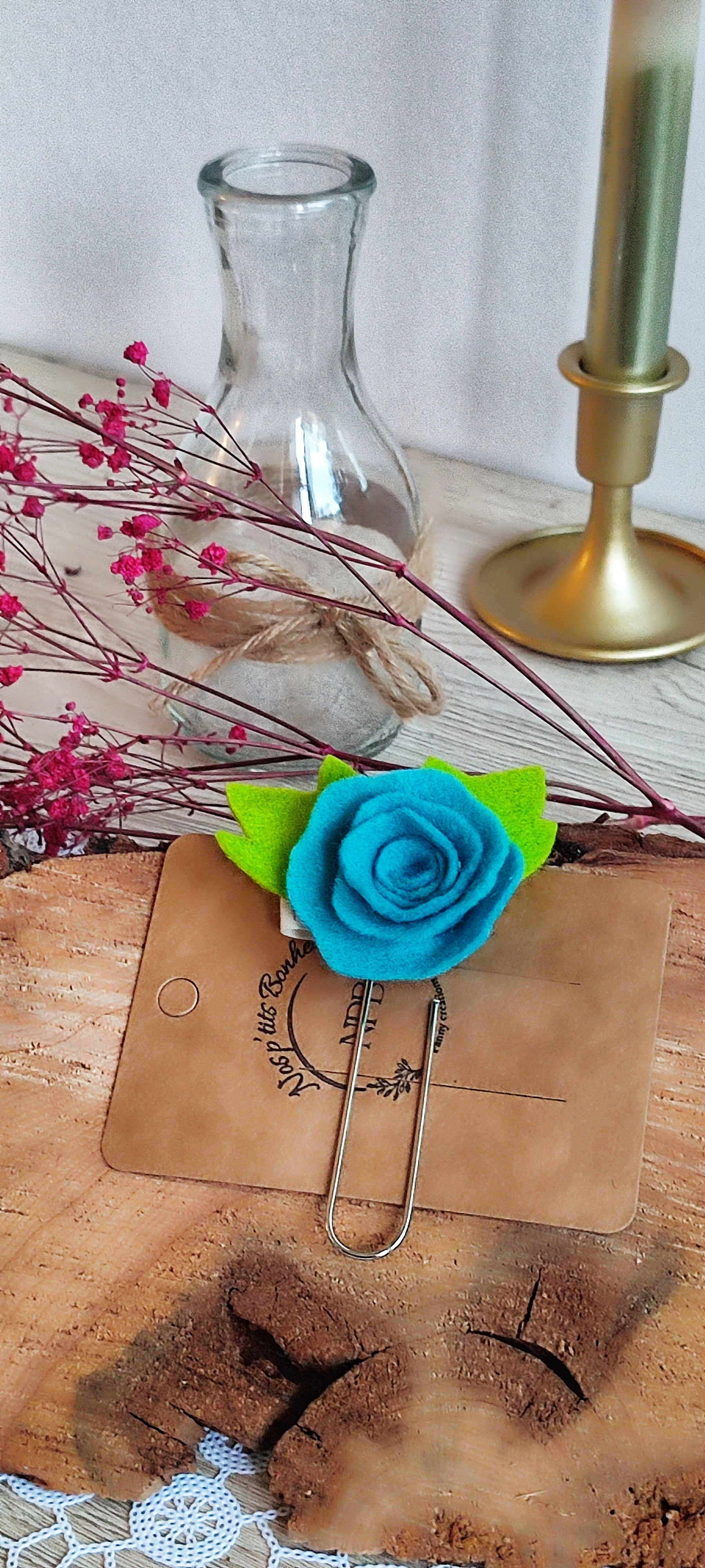 Marcapáginas de flores “Rosa”