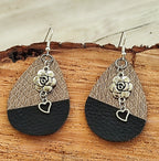 Pendientes “drop” de imitación y PVC