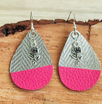 Pendientes “drop” de imitación y PVC