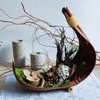 Decoración de hojas de coco natural "Armonía"