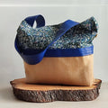 Sac cabas en toile de jute et coton "minuit" Nos p'tits Bonheurs