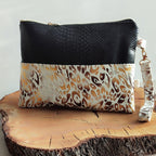Grande pochette en simili "Sauvage"