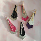 Boucles d’oreilles "Rock"– simili cuir et chaînes Nos p'tits Bonheurs