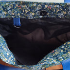 Sac cabas en toile de jute et coton "minuit"